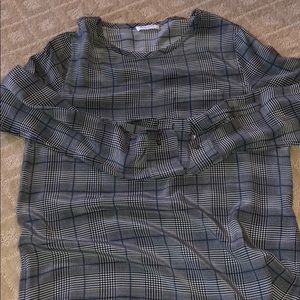 Plaid Equipment long sleeve blouse